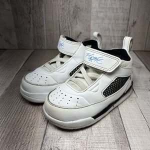 Jordan Flight 9.5 BT Baby Toddler's Shoes Sneaker White Black Size 5C 654977-127